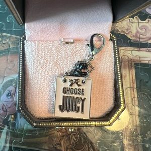 Juicy Couture Dog Charm- dog in shopping bag